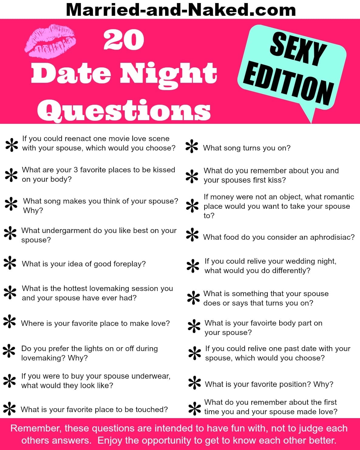 20 Sexy Date Night Questions Free Printable 2596