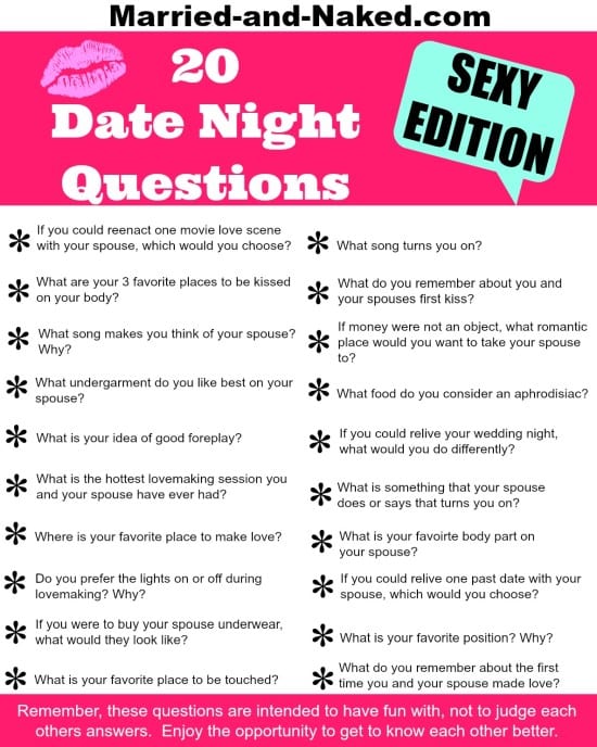 20 Sexy Date Night Questions