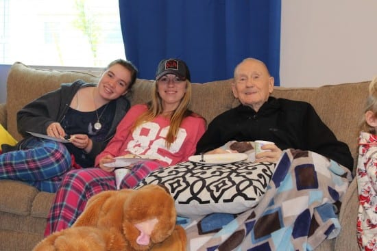 The last picture I took with my dad.  My daughter, Dad and I on Christmas morning 2015.
